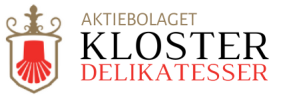 Logga som visar emblem och testen Aktiebolaget Klosterdelikatesser